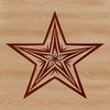 Simple Shape Design Icon A stylized star graphic made from clean lines and simple shapes.