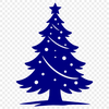 A minimalist vector graphic representation of a Christmas tree in a flat design style.