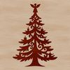Christmas tree silhouette in vector format, ideal for commercial and personal use.