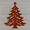 A stylized illustration of a traditional Christmas tree, suitable for digital and commercial use.