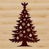Christmas tree silhouette in vector format for commercial or personal use.