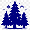 A vector graphic representation of a classic holiday Christmas tree decoration.