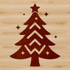 A simple geometric representation of a Christmas tree silhouette in a vector format suitable for commercial or personal use.