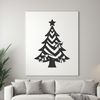 Minimalist SVG graphic of a festive holiday tree.