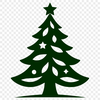 An SVG graphic of a festive holiday tree decorated with ribbons and baubles.
