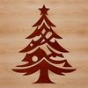 An elegant digital silhouette of a Christmas tree for various design applications.
