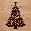 A simple Christmas tree illustration in vector format, ideal for graphic designers and crafters.