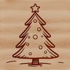 Decorative vector illustration of a Christmas tree with ornaments and lights.