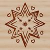 Geometric Star Symbol Icon A stylized star symbol with geometric lines and points, suitable for vector art designs.