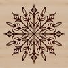 Delicate snowflake design for winter or Christmas projects.