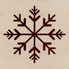 A delicate, intricate snowflake design with symmetrical patterns, suitable for winter-themed projects.