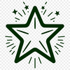 A stylized vector star illustration suitable for digital design projects.