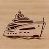 Sailboat Illustration for Cutting Machines A vector illustration of a sailboat designed for cutting machines and laser cutters.