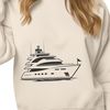 Coastal Vessel Illustration A detailed vector illustration of a boat for graphic design and crafting purposes.