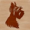 An adorable vector representation of a small dog breed, specifically a Yorkshire Terrier.