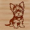 Free Sitting Dog Breed Illustration A sitting dog breed illustration featuring a Yorkshire Terrier.
