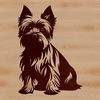 Friendly Yorkie in a Relaxing Pose Vector design of a friendly Yorkshire Terrier animal in a relaxed posture.