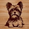Seated Yorkshire Terrier Breed Illustration Illustrative depiction of a seated Yorkshire Terrier breed dog.