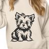 Stunning Yorkshire Terrier In DXF - For Free Download, Commercial Use