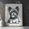 Sitting Yorkshire Terrier Template