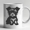 Cute Yorkshire Terrier In PDF And PNG