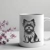 Sitting Yorkshire Terrier Design