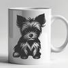 Unique Yorkshire Terrier Digital Drawing - Free DXF Download