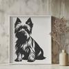 Sitting Dog Printable Artwork - DXF Free Download