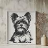 Sitting Yorkshire Terrier Template