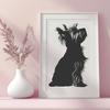 Sitting Yorkshire Terrier PDF - Drawing For Commercial Use