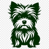 Free Sitting Yorkshire Terrier Vector Art