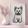 Artistic Yorkshire Terrier In DXF