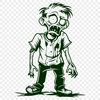 Standing Zombie Stencil - SVG Free Download